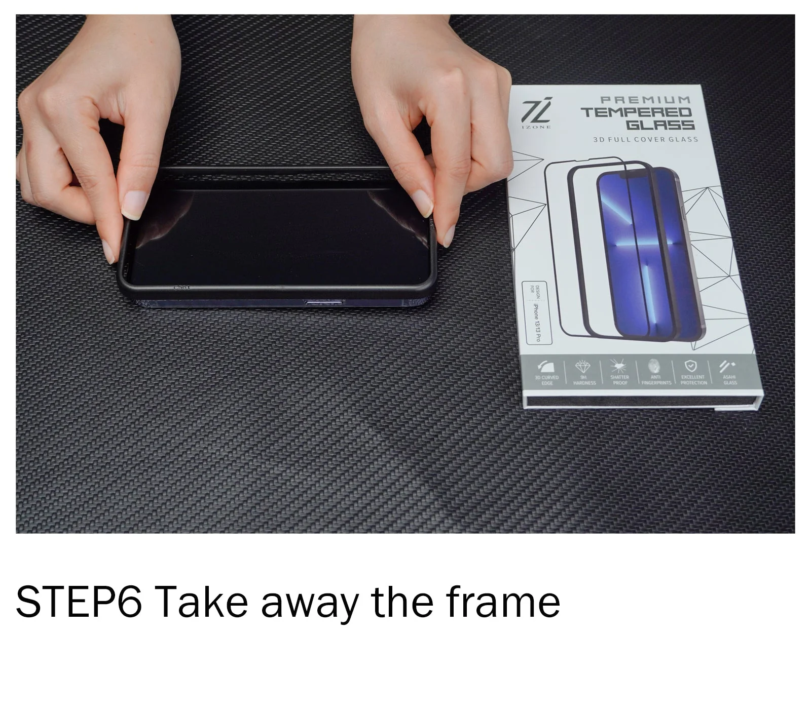 Apple iPhone Tempered Glass Screen Protector With Easy Installation Frame. - Image 11