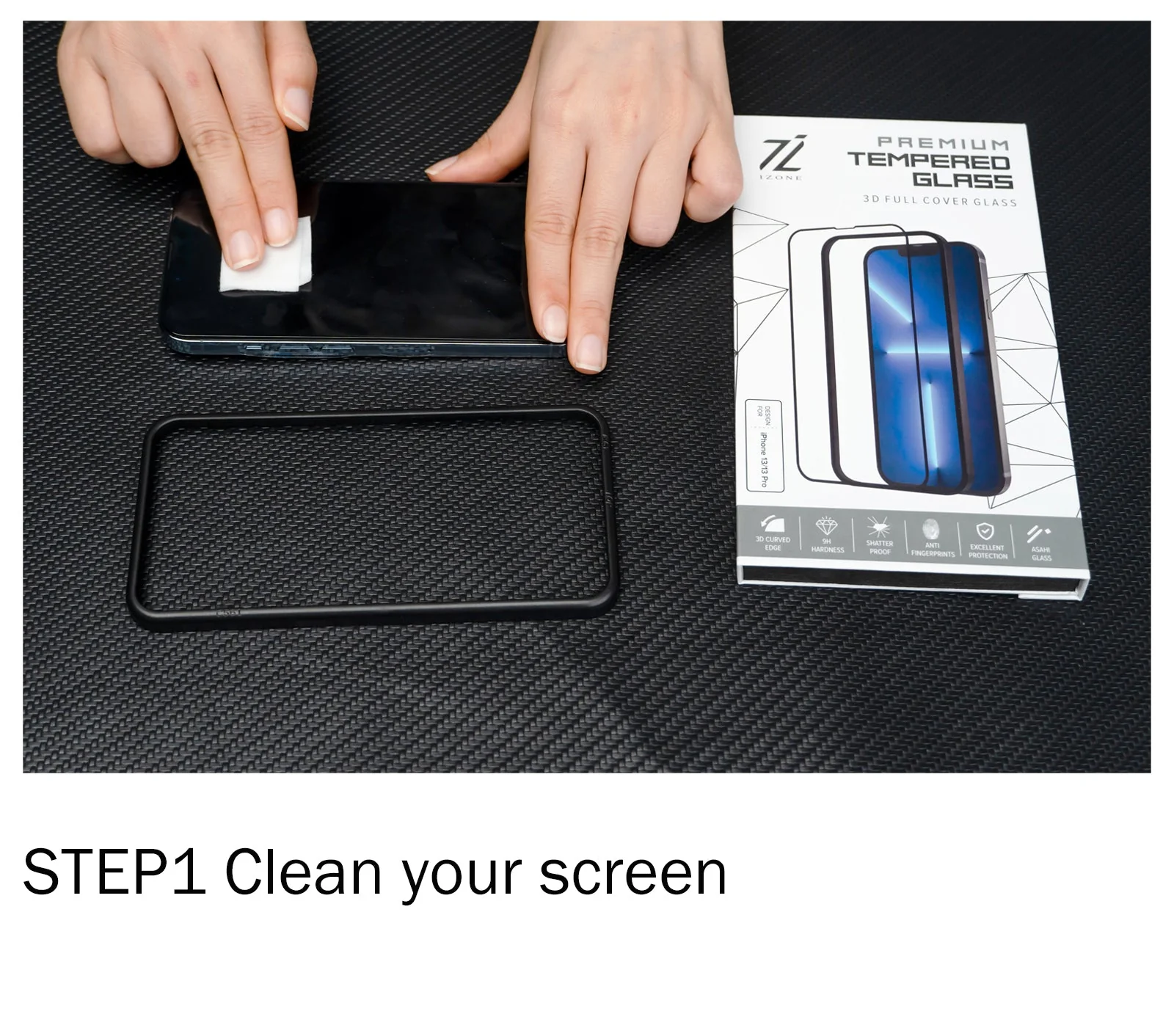 Apple iPhone Tempered Glass Screen Protector With Easy Installation Frame. - Image 6