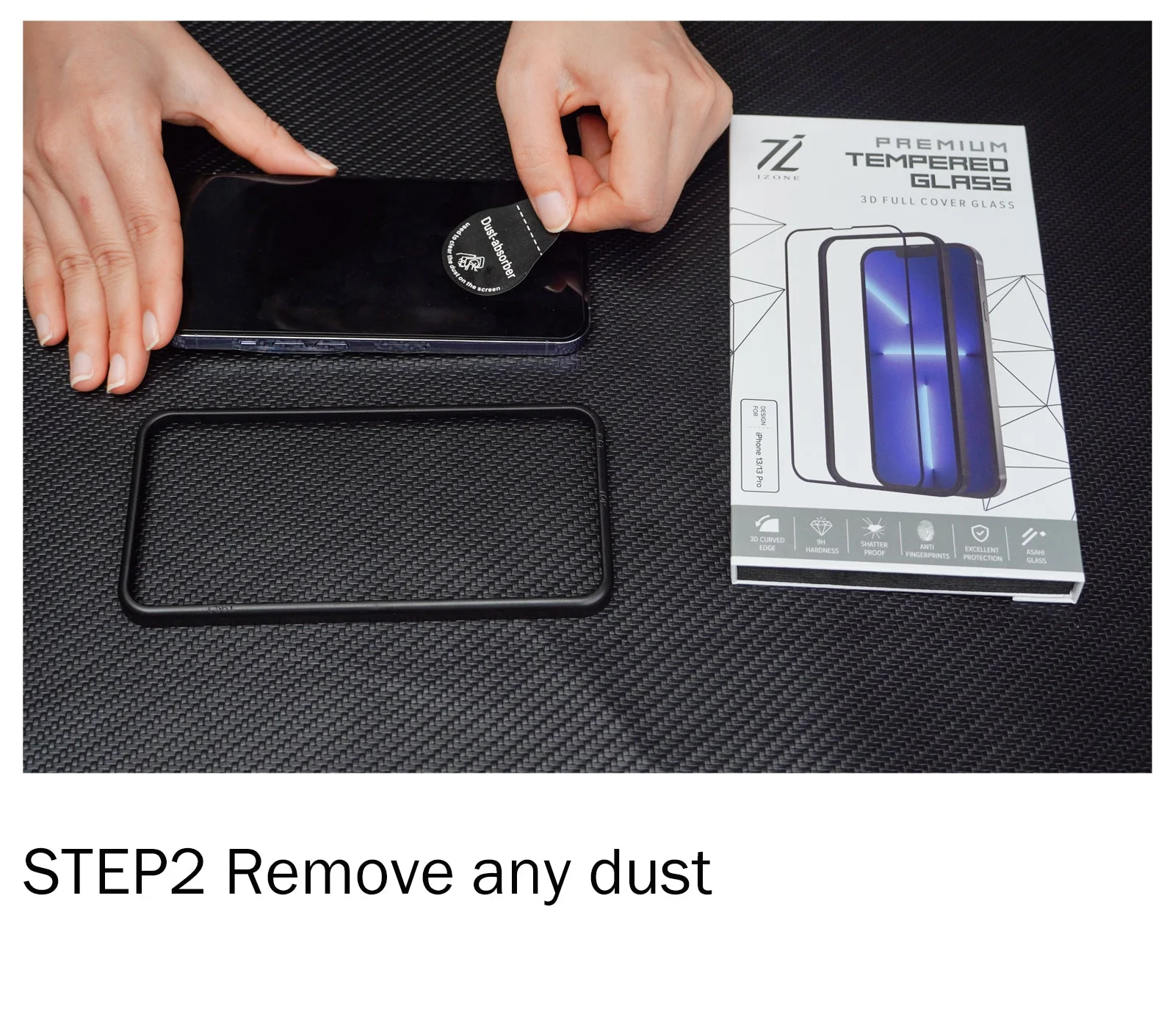 Apple iPhone Tempered Glass Screen Protector With Easy Installation Frame. - Image 7