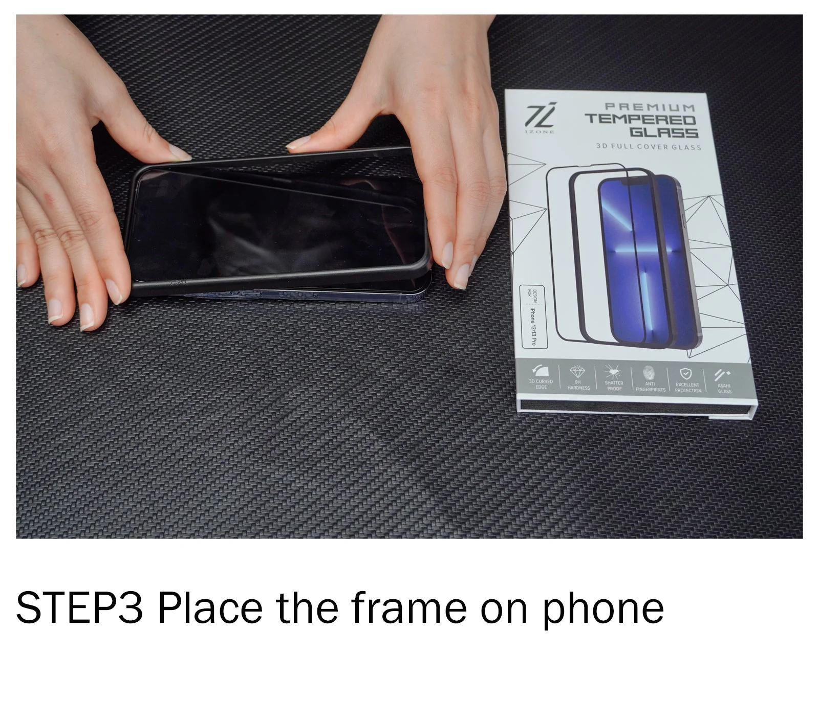 Apple iPhone Tempered Glass Screen Protector With Easy Installation Frame. - Image 8