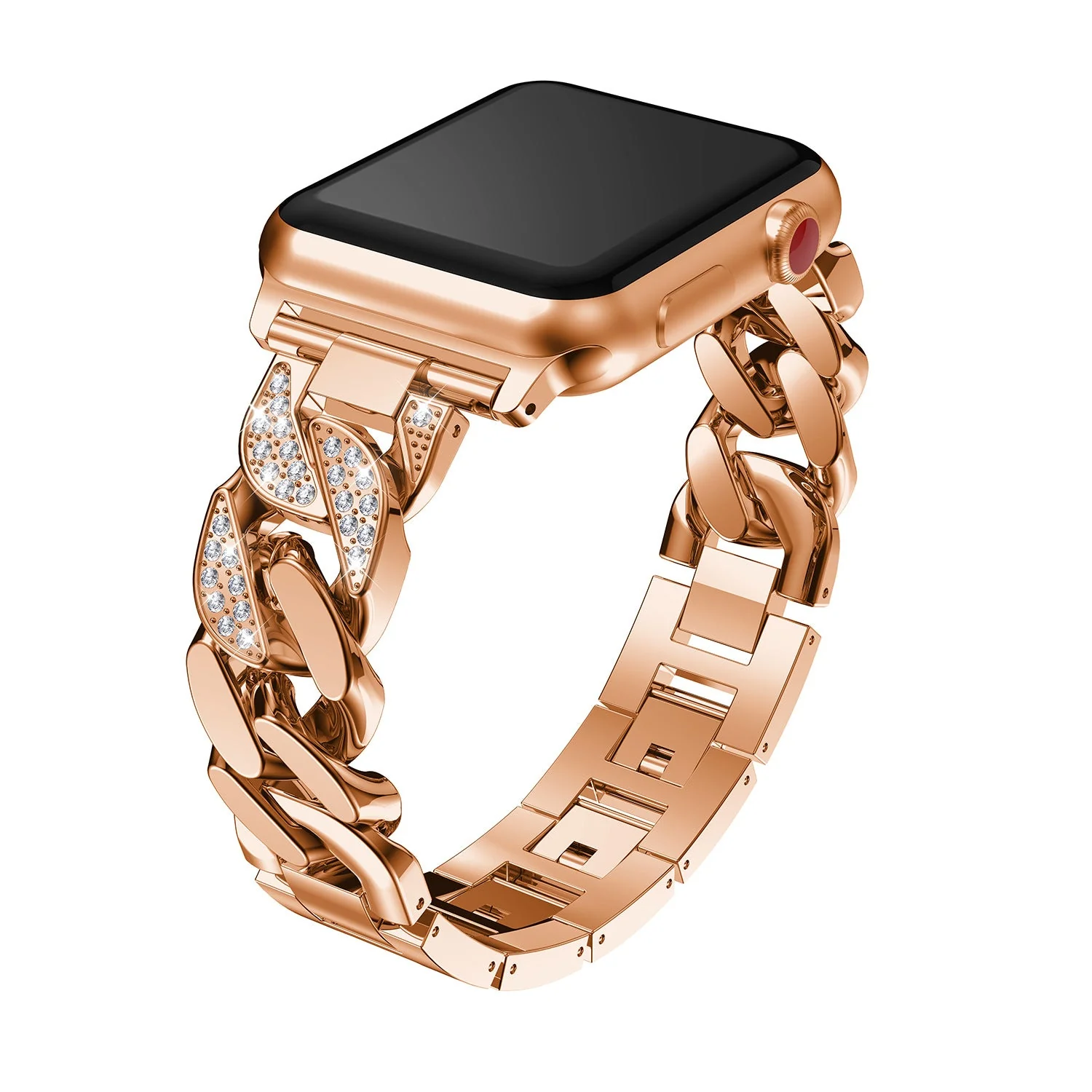 Apple Watch Stainless Steel Chain Mirror-Diamond Strap. - Image 4