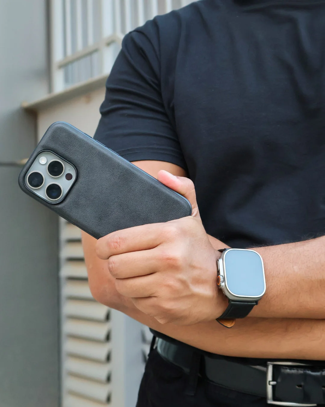 IZONE Slim Leather Case – Stone Grey - Image 7